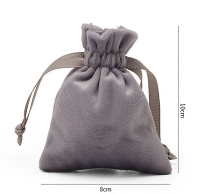 Simple Style Commute Solid Color Flannel Jewelry Packaging Bags