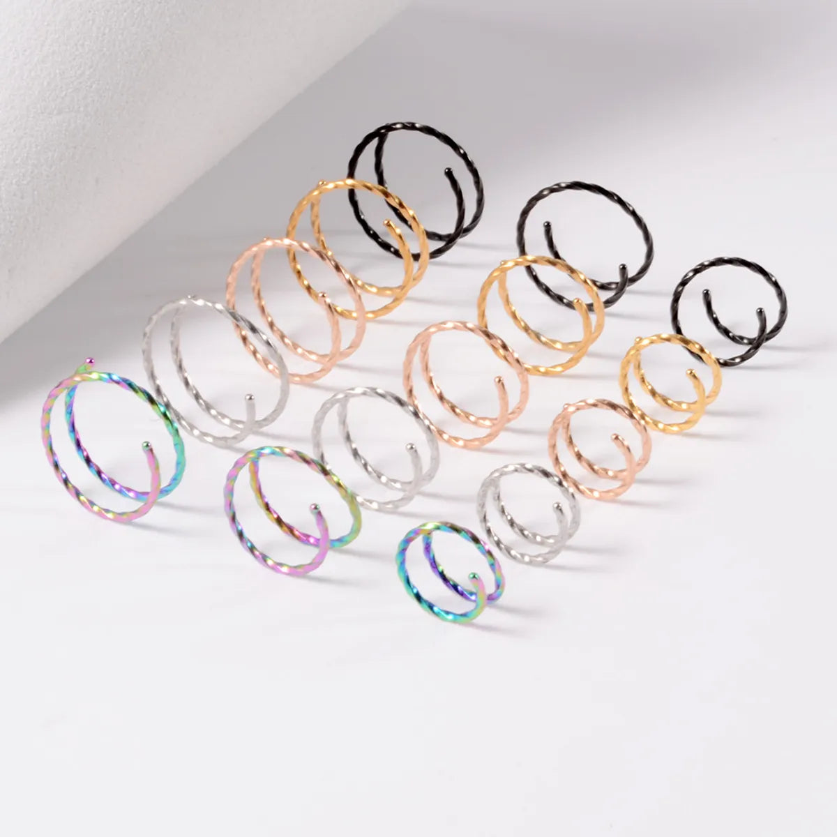 Simple Style Commute Solid Color Metal Nose Studs In Bulk