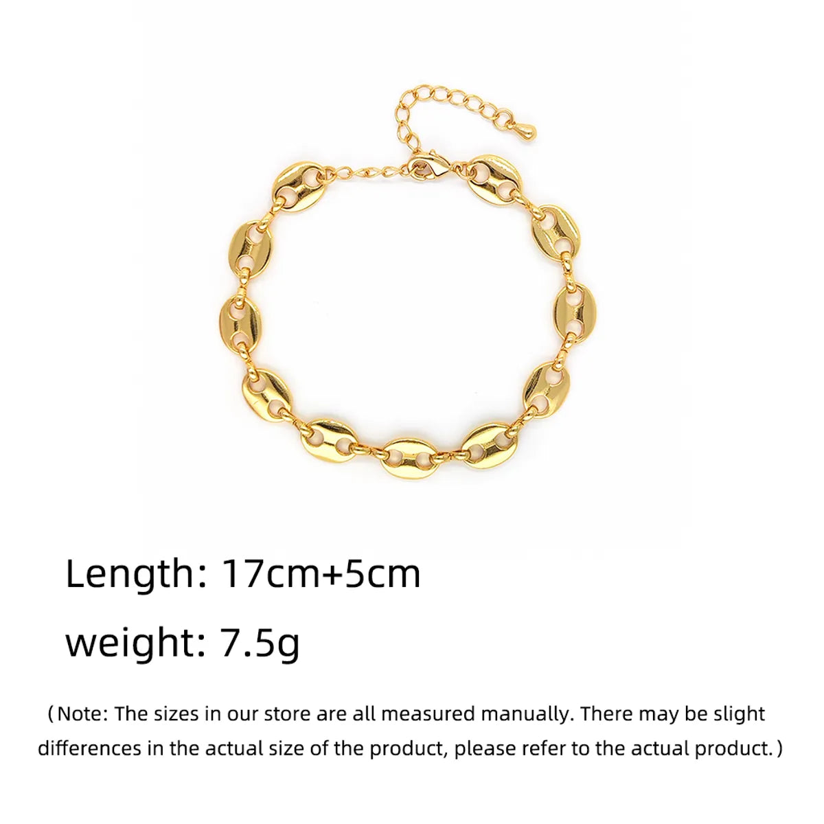 Simple Style Commute Solid Color Metal Wholesale Bracelets