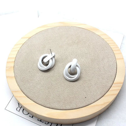 Simple Style Commute Solid Color Metal Women'S Earrings