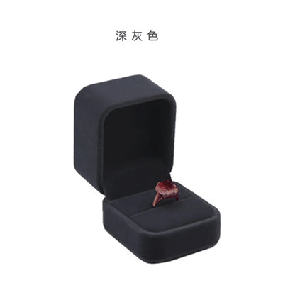 Simple Style Commute Solid Color Plastic Cloth Jewelry Boxes