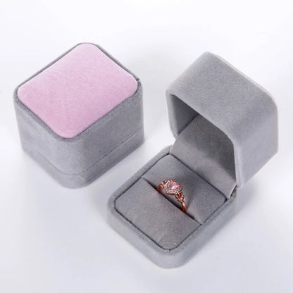 Simple Style Commute Solid Color Plastic Cloth Jewelry Boxes