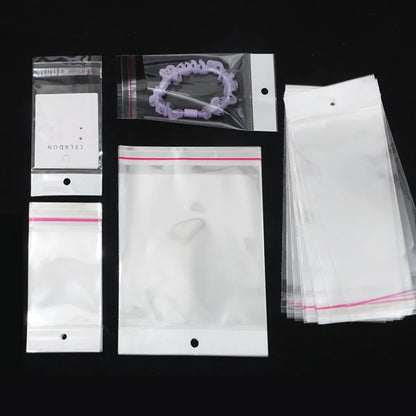 Simple Style Commute Solid Color Plastic Jewelry Packaging Bags