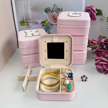 Simple Style Commute Solid Color Pu Leather Jewelry Boxes