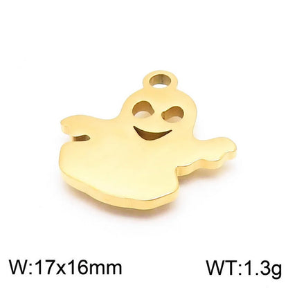 Stainless Steel 18K Gold Plated Ghost Pendant