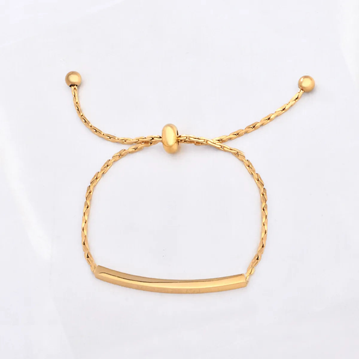 Simple Style Commute Solid Color Stainless Steel Plating 18k Gold Plated Bracelets