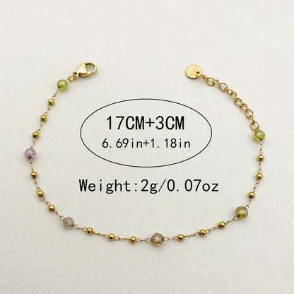 Simple Style Commute Solid Color Stainless Steel Plating Gold Plated Bracelets