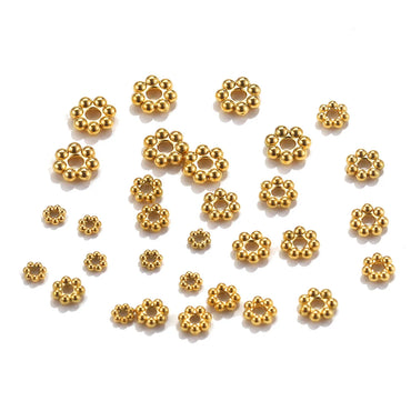 1 Piece Diameter 3mm Diameter 5mm Diameter 6 Mm Hole 1~1.9mm Stainless Steel 18K Gold Plated Solid Color Spacer Bars