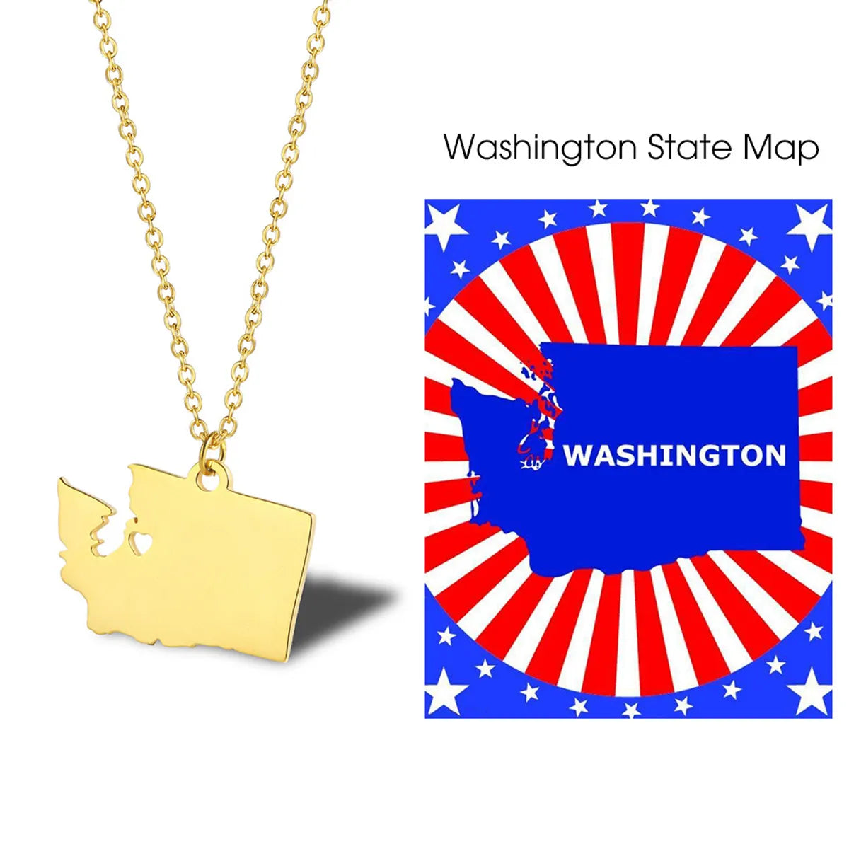 Simple Style Commute Solid Color Stainless Steel Plating Gold Plated Pendant Necklace