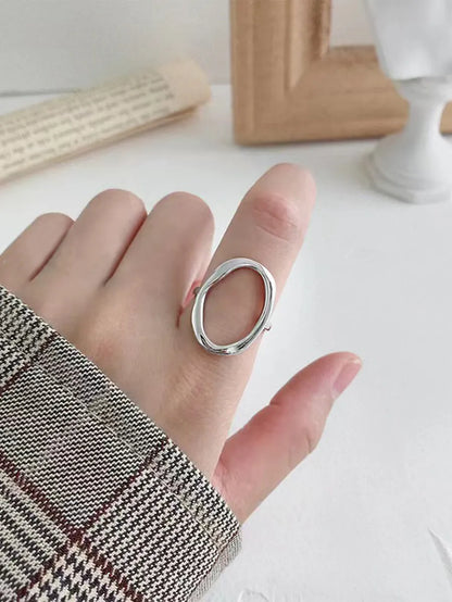 Simple Style Commute Solid Color Stainless Steel Rings