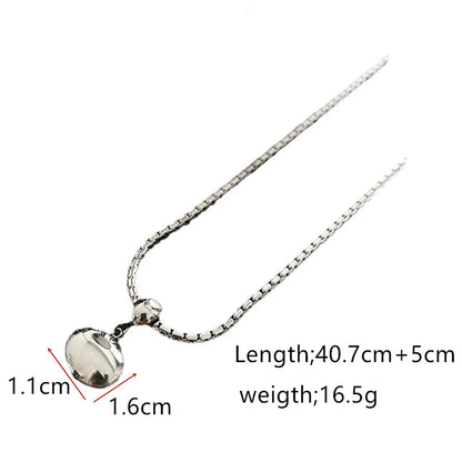 Simple Style Commute Solid Color Stainless Steel Titanium Steel Plating 18k Gold Plated Pendant Necklace