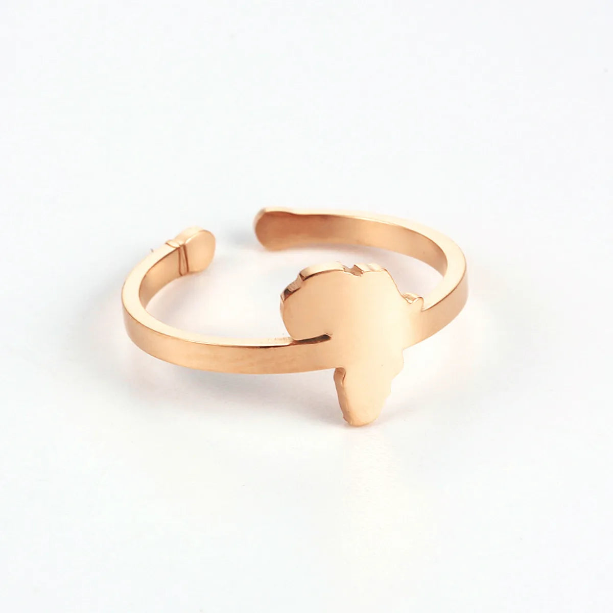 Simple Style Commute Solid Color Titanium Steel Irregular Gold Plated Gold Plated Rings