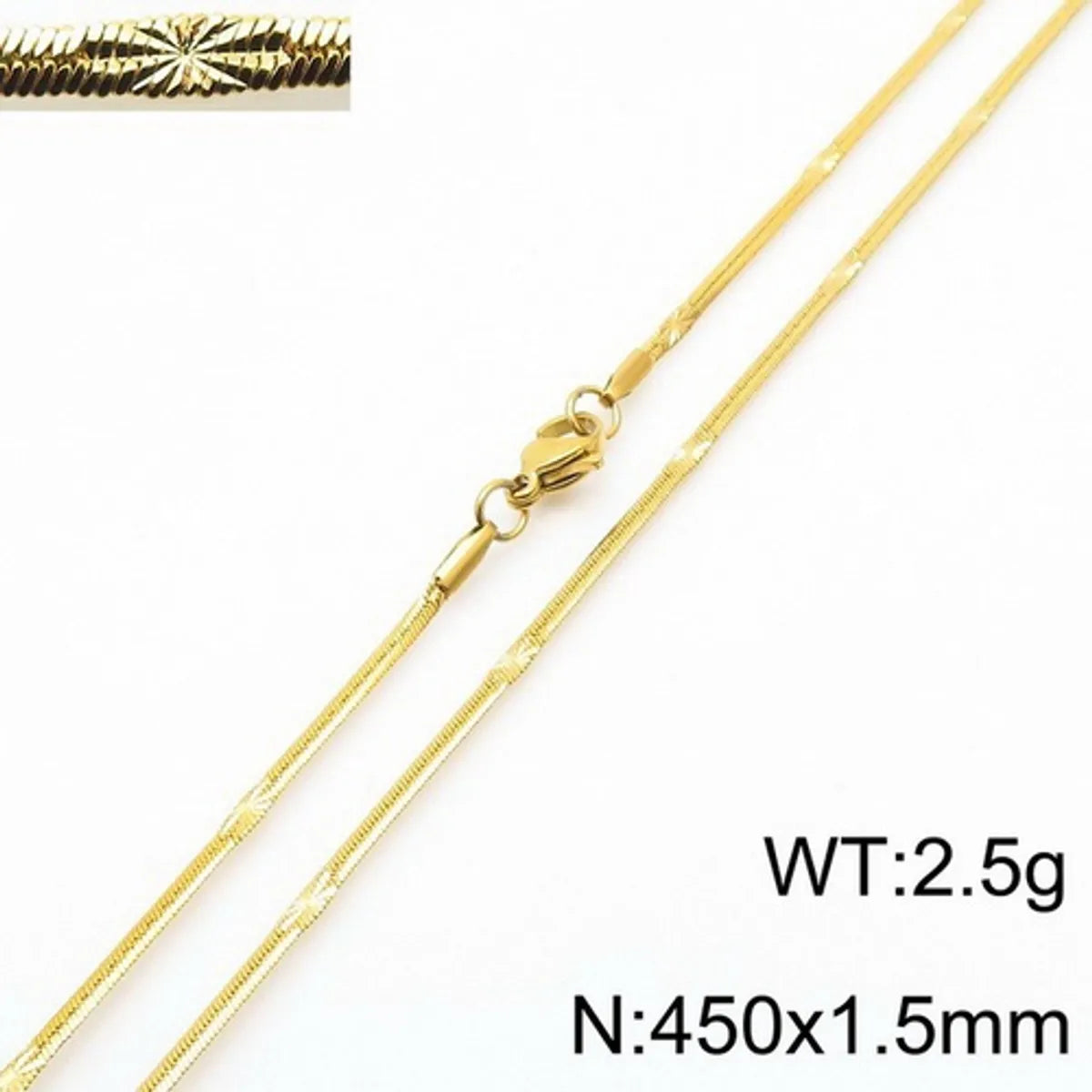 Wholesale Jewelry Simple Style Commute Solid Color Titanium Steel 18K Gold Plated Irregular Plating Necklace