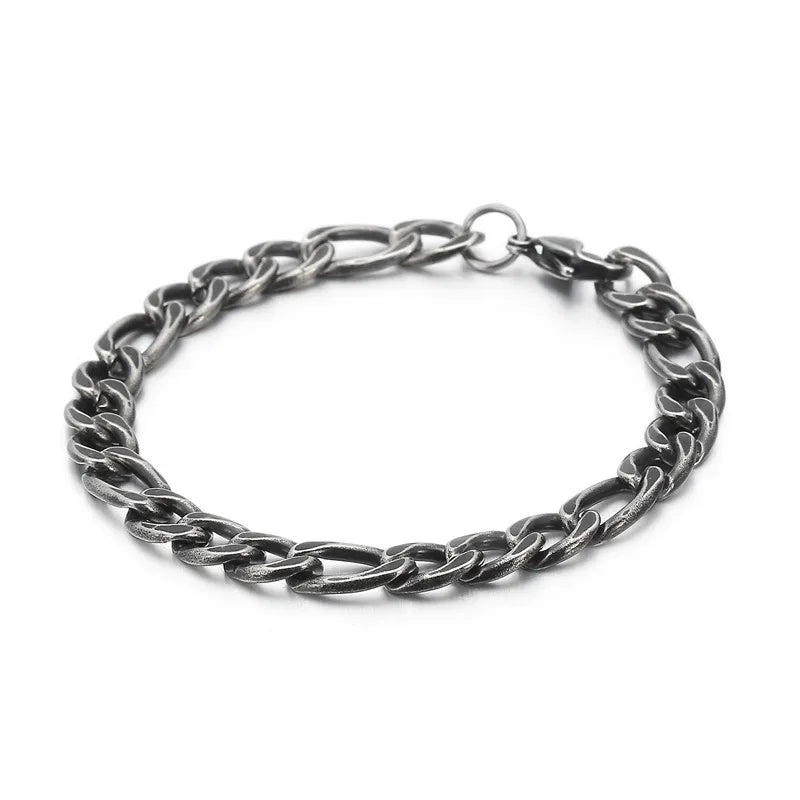 Simple Style Commute Solid Color Titanium Steel Men'S Bracelets