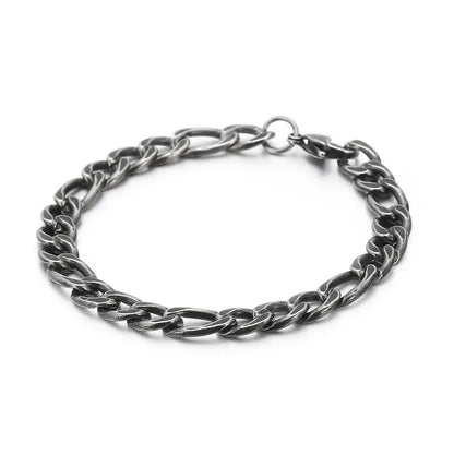 Simple Style Commute Solid Color Titanium Steel Men'S Bracelets