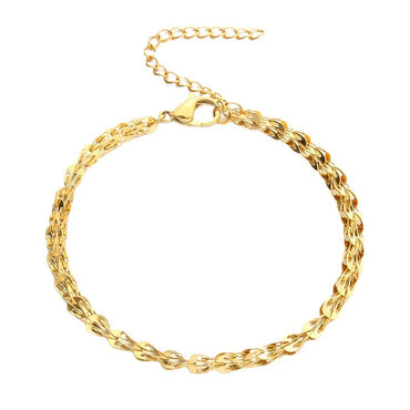 Simple Style Commute Solid Color Titanium Steel Plating 18k Gold Plated Bracelets Necklace