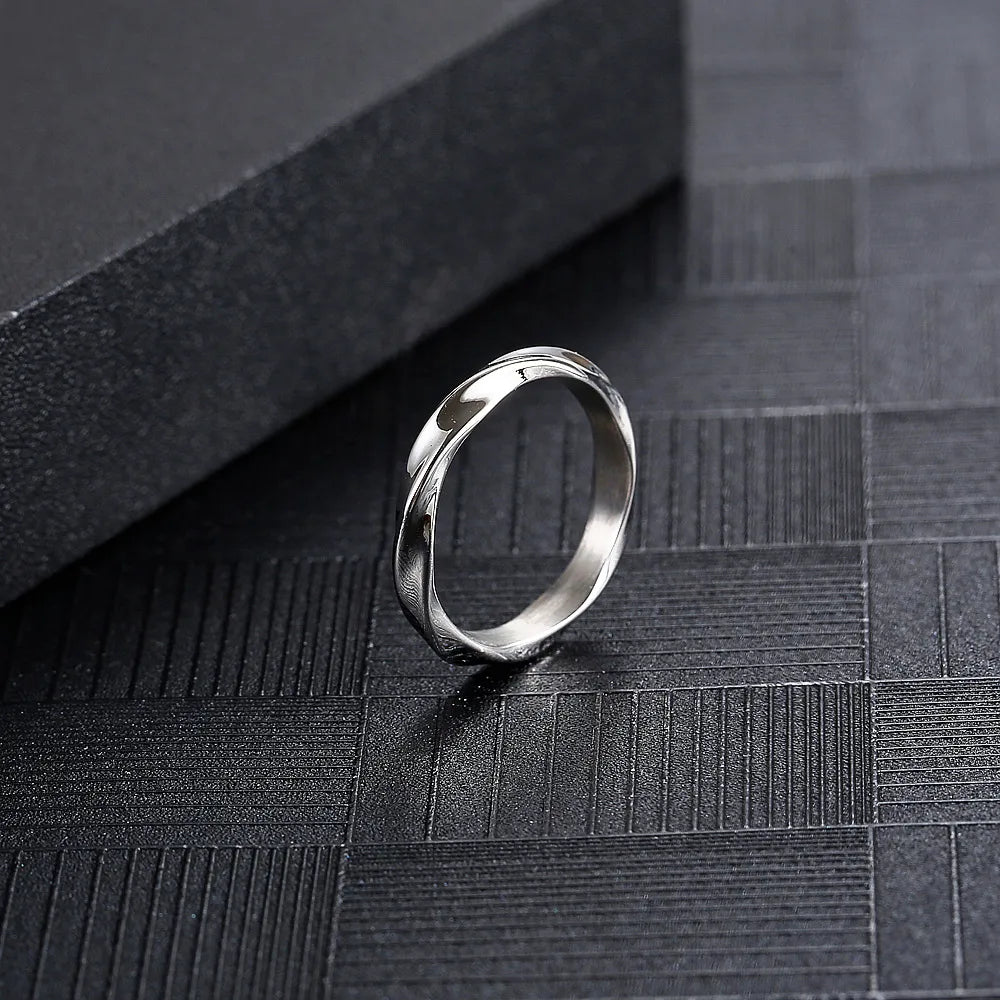 Simple Style Commute Solid Color 304 Stainless Steel Plating 18K Gold Plated Unisex Rings