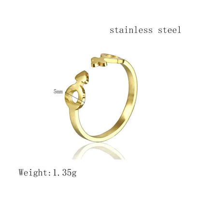 Simple Style Commute Solid Color Titanium Steel Rings