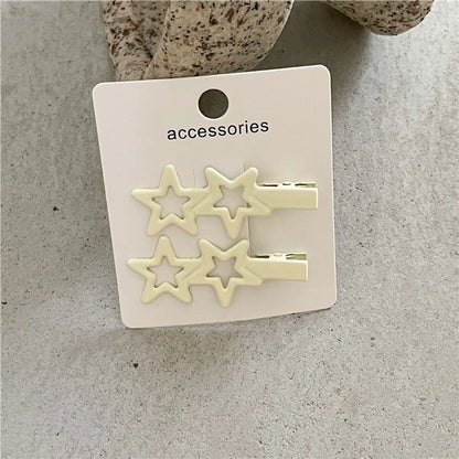 Simple Style Commute Star Metal Hollow Out Hair Clip