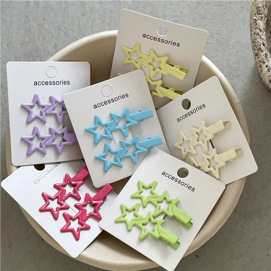 Simple Style Commute Star Metal Hollow Out Hair Clip