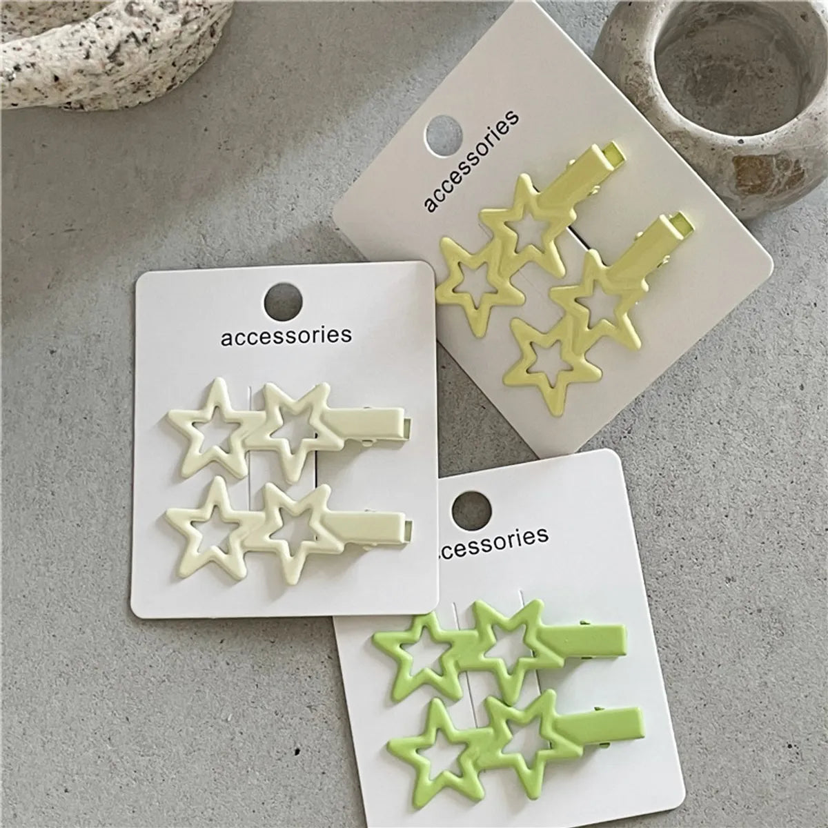 Simple Style Commute Star Metal Hollow Out Hair Clip