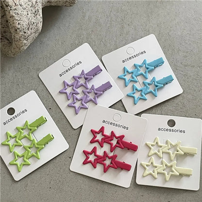 Simple Style Commute Star Metal Hollow Out Hair Clip