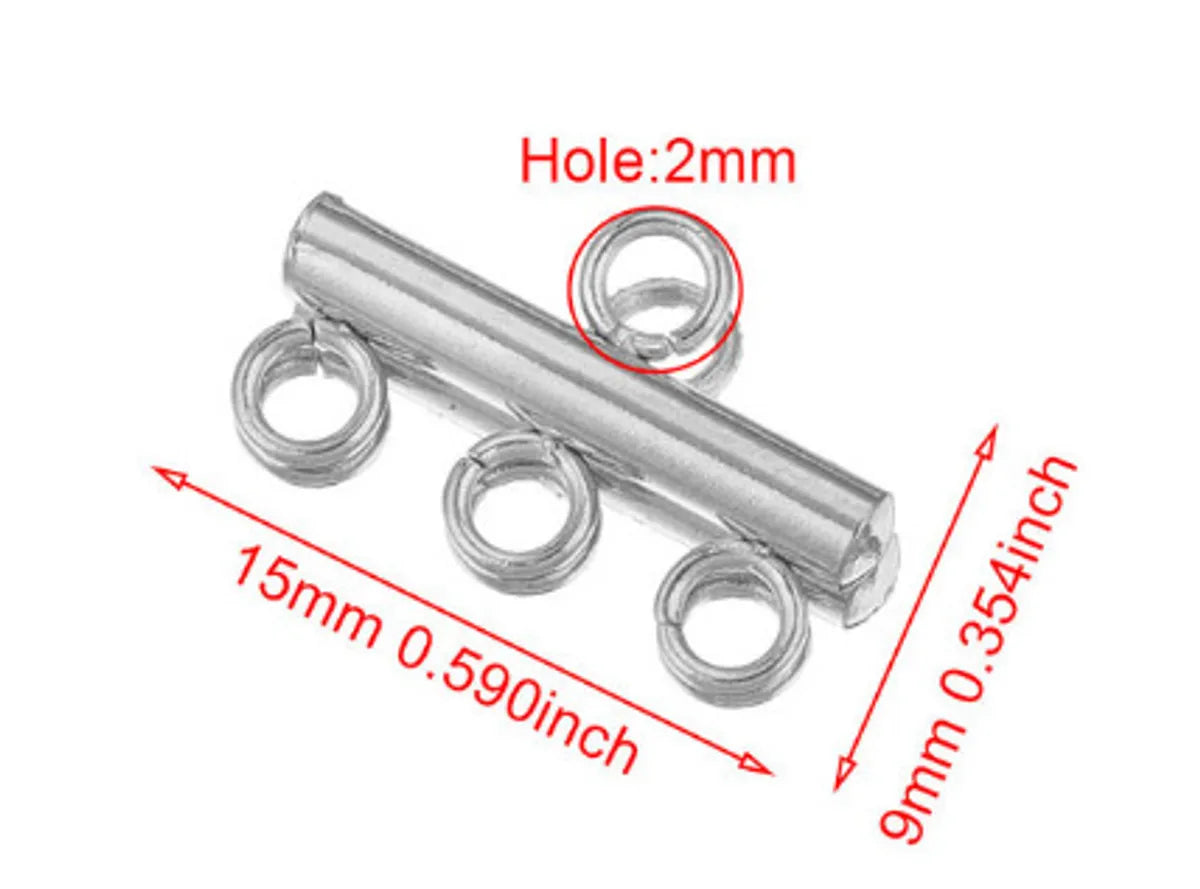 1 Piece Stainless Steel Geometric Polished Connector Simple Style Commute