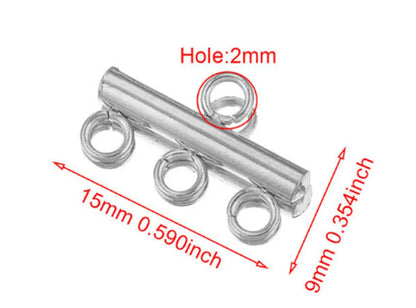 1 Piece Stainless Steel Geometric Polished Connector Simple Style Commute