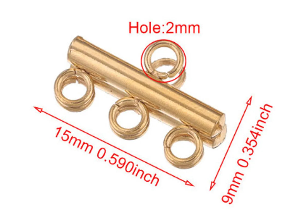 1 Piece Stainless Steel Geometric Polished Connector Simple Style Commute