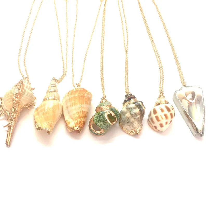 Simple Style Conch Alloy Shell Unisex Pendant Necklace