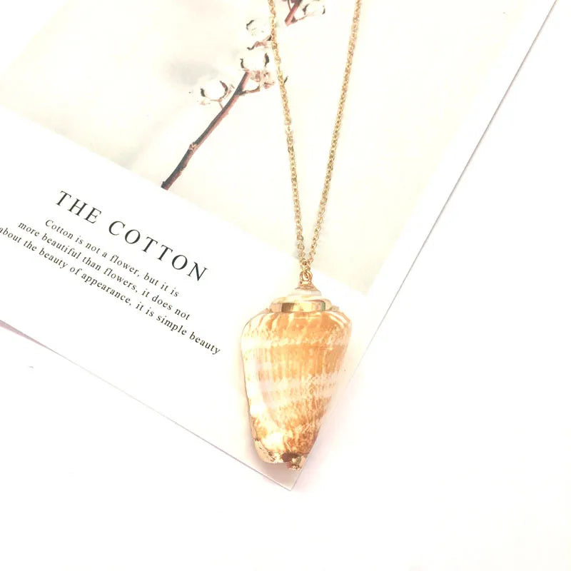 Simple Style Conch Alloy Shell Unisex Pendant Necklace