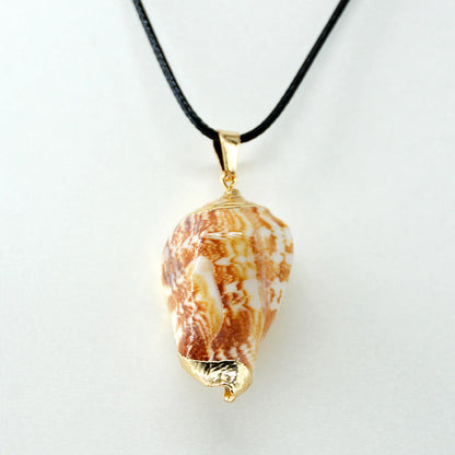 Simple Style Conch Pu Leather Shell Wholesale Pendant Necklace