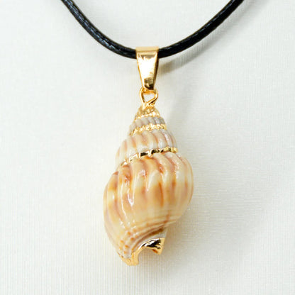 Simple Style Conch Pu Leather Shell Wholesale Pendant Necklace