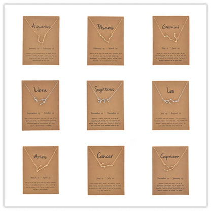 Simple Style Constellation Alloy Plating Inlay Rhinestones Women's Necklace