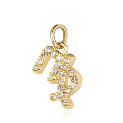 1 Piece Copper Zircon 18K Gold Plated Constellation