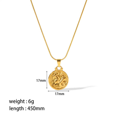 Stainless Steel 18K Gold Plated Simple Style Polishing Plating Constellation Ocean Crab Pendant Necklace