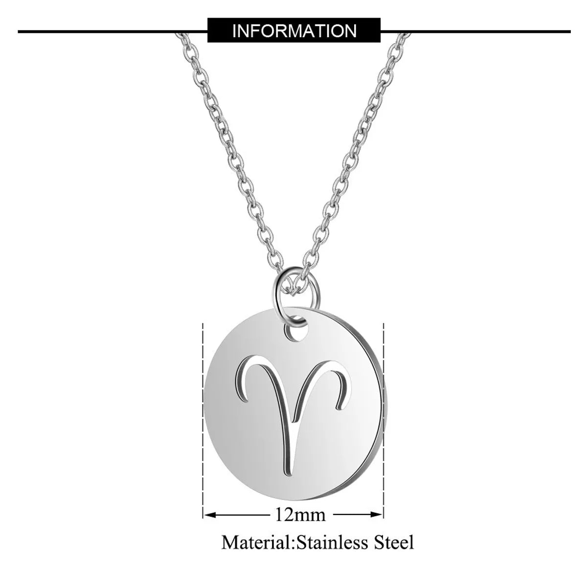 Simple Style Constellation Stainless Steel Pendant Necklace In Bulk