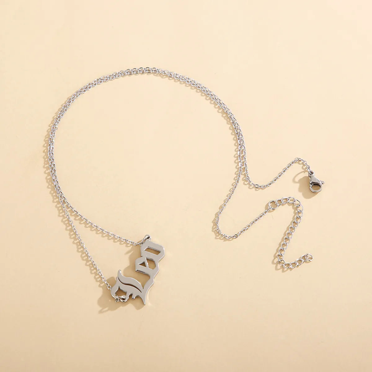 Simple Style Constellation Titanium Steel Plating Pendant Necklace