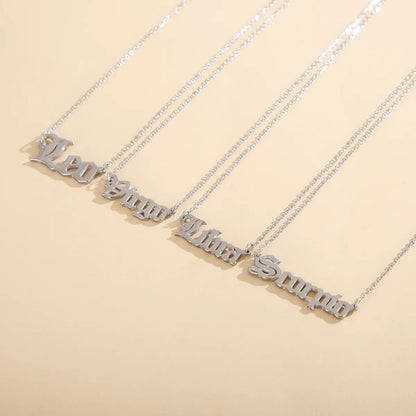 Simple Style Constellation Titanium Steel Plating Pendant Necklace