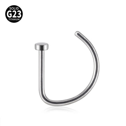 Simple Style Cool Style Geometric G23 Titanium Polishing Nose Ring