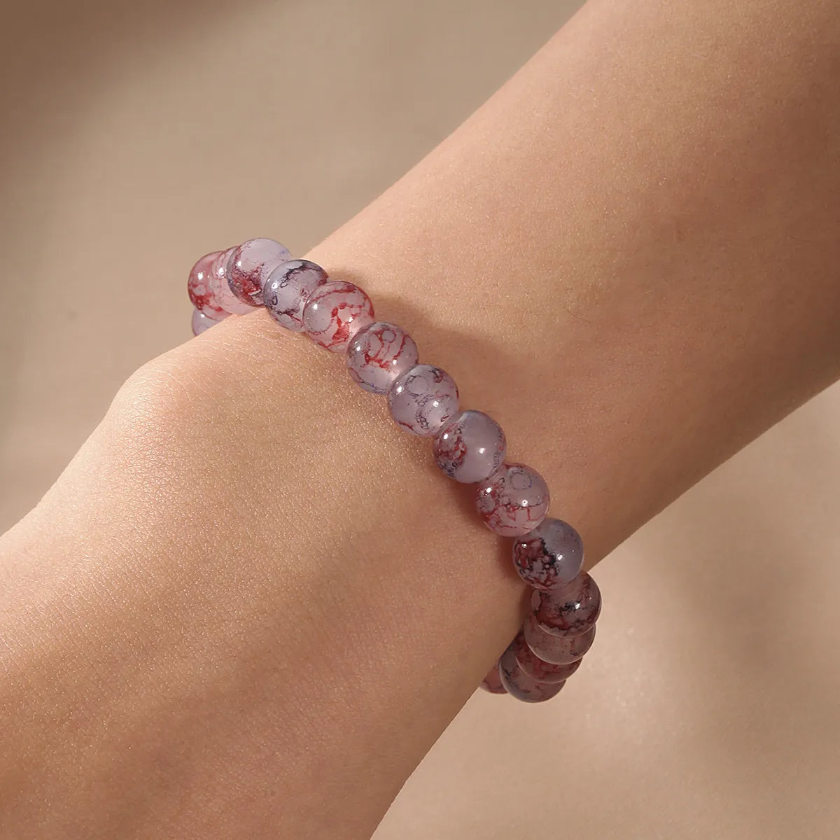 Simple Style Crack Glass Bead Glass Wholesale Bracelets