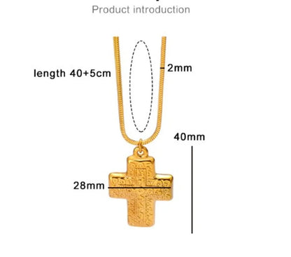 Simple Style Cross 304 Stainless Steel Wholesale Pendant Necklace