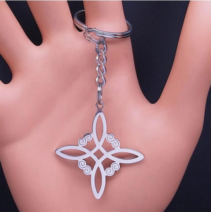 Simple Style Cross Witches Knot Alloy Hollow Out Unisex Pendant Necklace