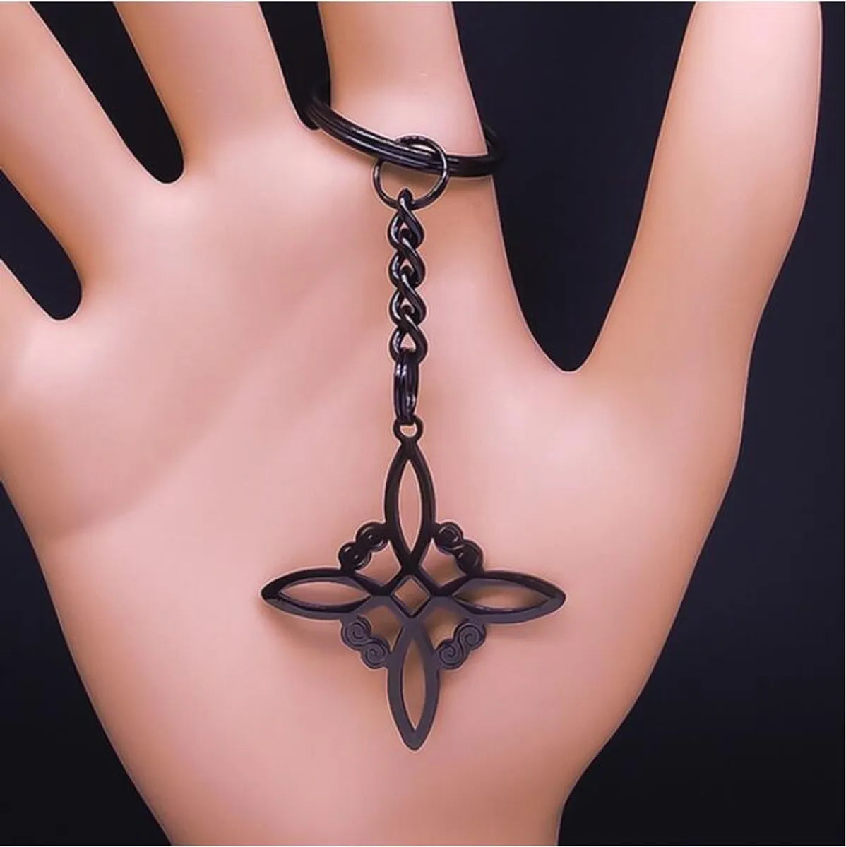 Simple Style Cross Witches Knot Alloy Hollow Out Unisex Pendant Necklace