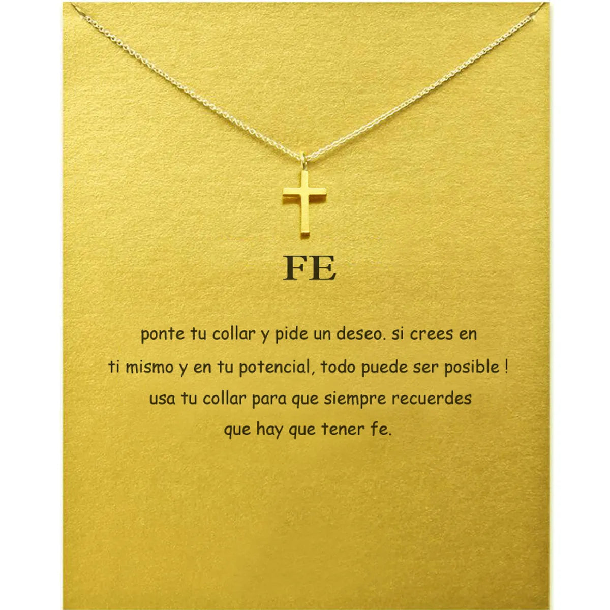 Simple Style Cross Alloy Plating Gold Plated Unisex Pendant Necklace