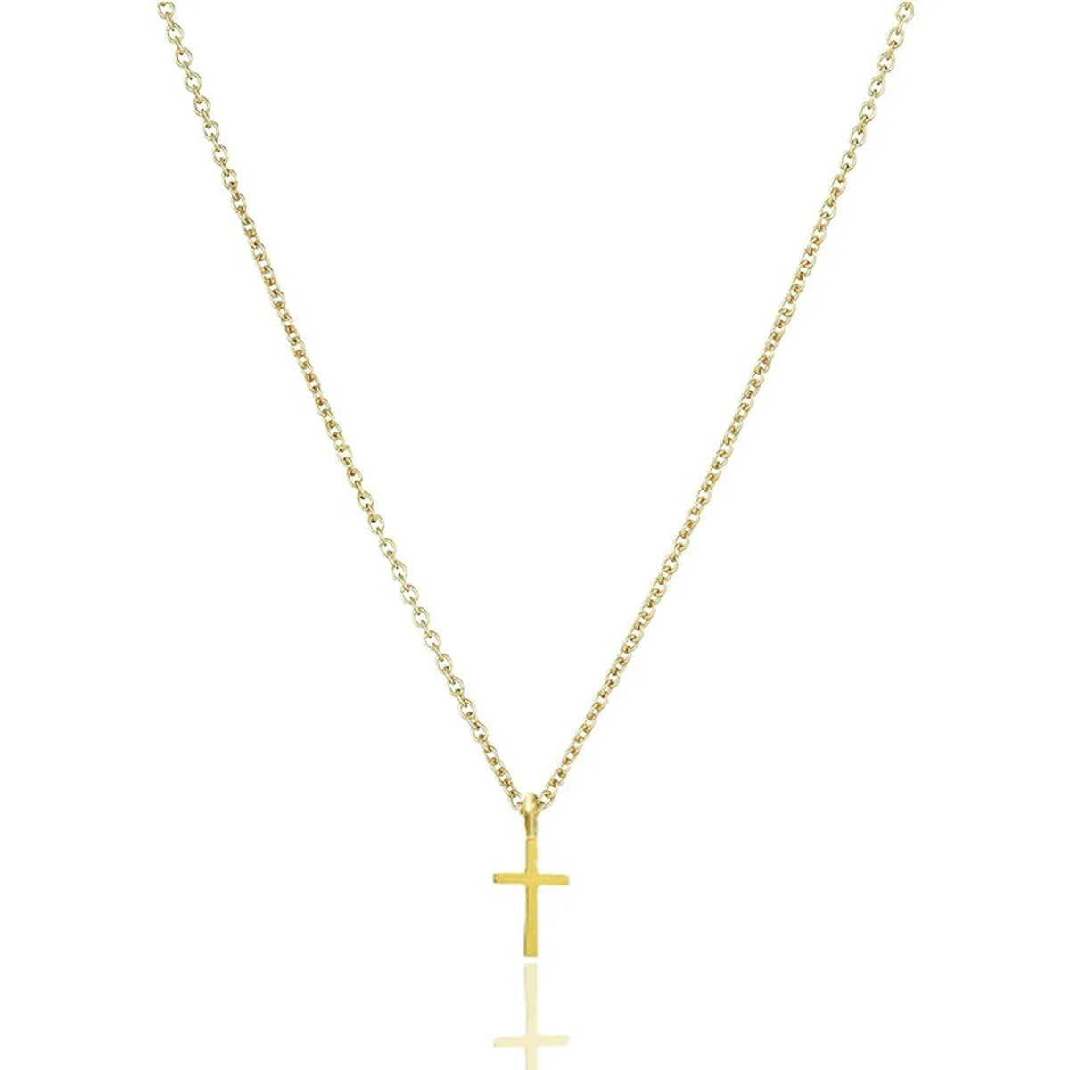 Simple Style Cross Alloy Plating Gold Plated Unisex Pendant Necklace