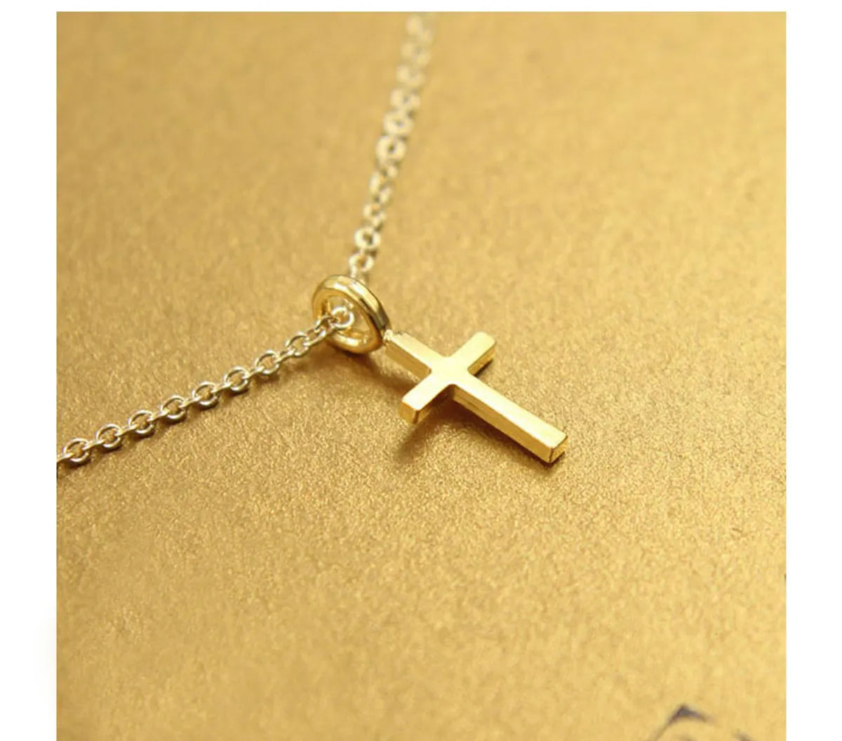 Simple Style Cross Alloy Plating Gold Plated Unisex Pendant Necklace