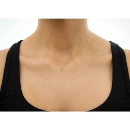 Simple Style Cross Alloy Plating Gold Plated Unisex Pendant Necklace