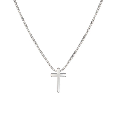 Simple Style Cross Alloy Plating Gold Plated Women's Pendant Necklace