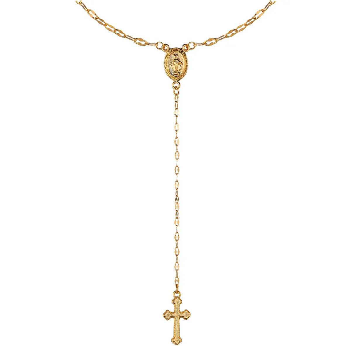 Simple Style Cross Alloy Plating Women's Necklace